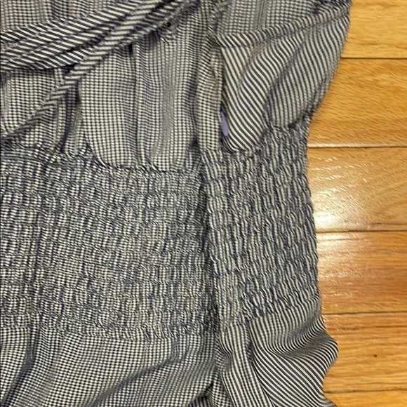 Rouje Paris blue Gingham Cassandre smocked dress size 40 - Picture 5 of 9